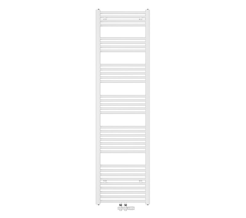 Radiateur Sèche-serviettes Eau Chaude Blanc Acier H. 180 X L. 50 Cm 739 W Raccordement Central