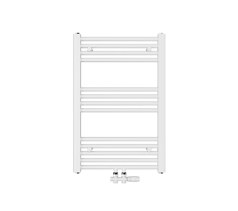 Radiateur Sèche-serviettes Eau Chaude Blanc Brillant Acier H. 75 X L. 50 Cm 291 W