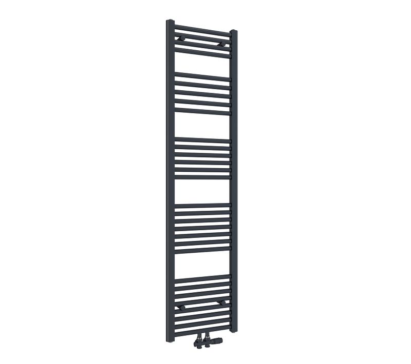 Radiateur Sèche-serviettes Eau Chaude Anthracite Acier H. 160 X L. 60 Cm 761 W Raccordement Central
