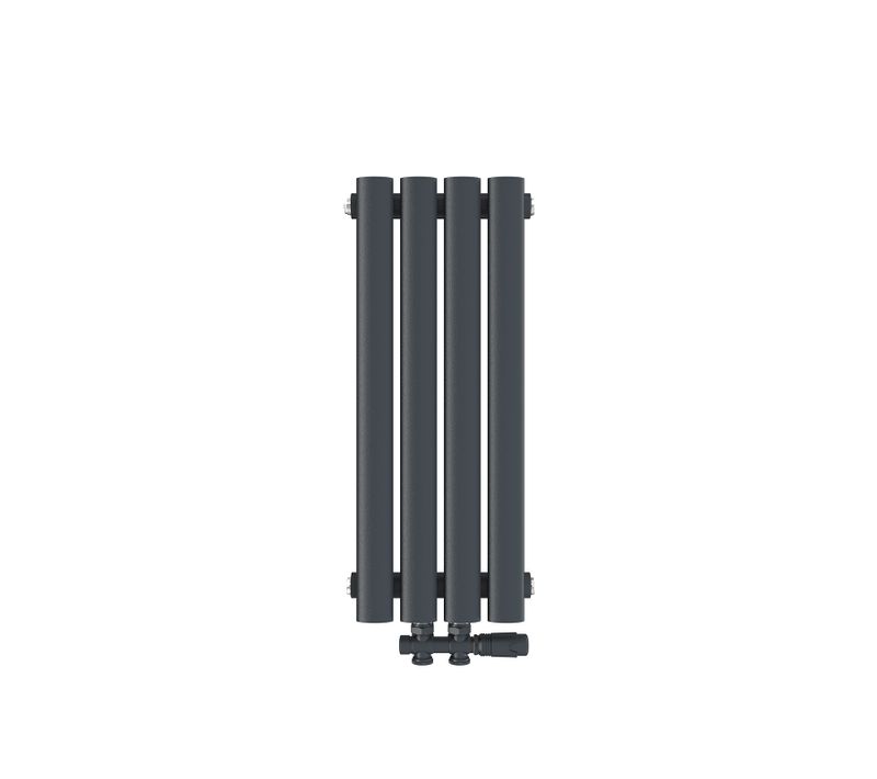 Radiateur Eau Chaude Vertical Anthracite Acier H. 60 X L. 24 Cm 177 W Raccordement Central
