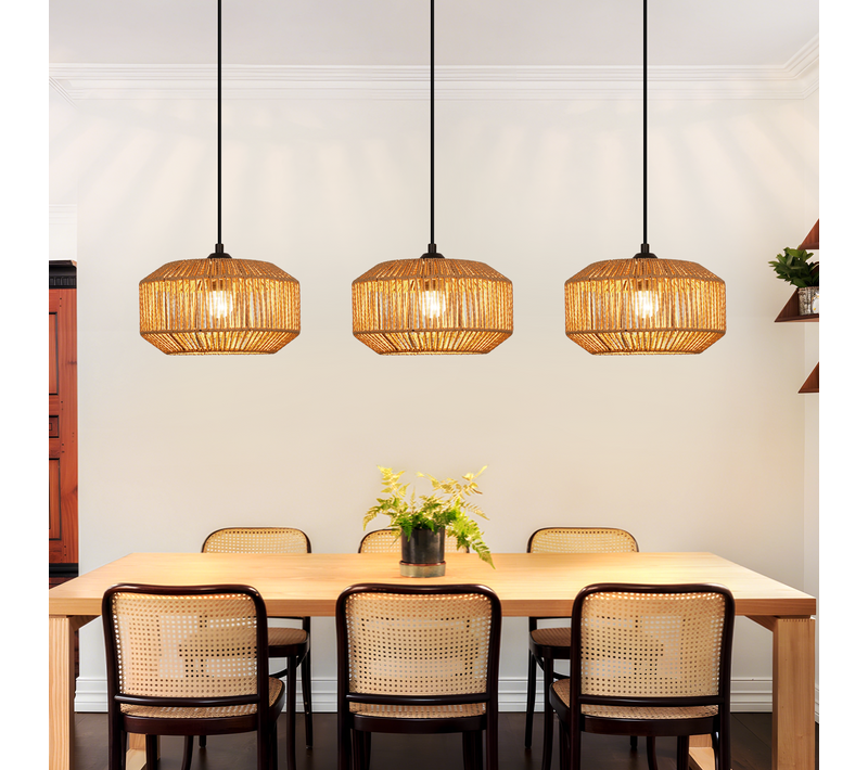 Suspension 3 Flamme Vintage E27 Décoration De Salle à Manger (ampoule Non Incluse)