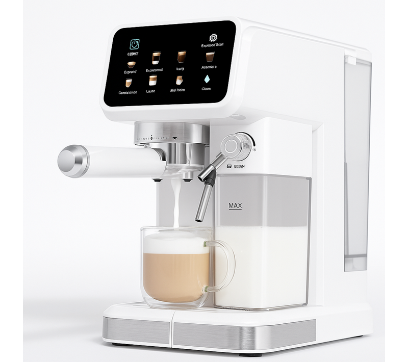 Machine Expresso Classique, 20 Bars, Mousseur à Lait Automatique, Écran Tactile