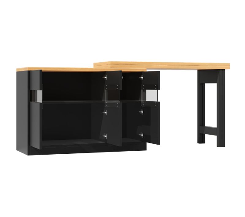 Table De Bar Extensible 120-180cm Avec LED Et Rotation 360°