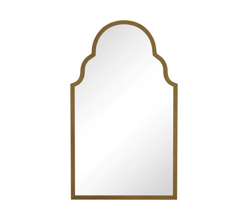 Miroir Rectangulaire Irrégulier Mural 61 X 101 Cm, Cadre En Métal, Bronze