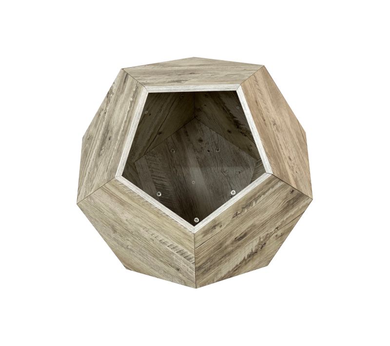 Table D'appoint Moderne 66x66x53 Cm, Meuble Multifonction De Rangement En Mdf, Grain De Bois Clair