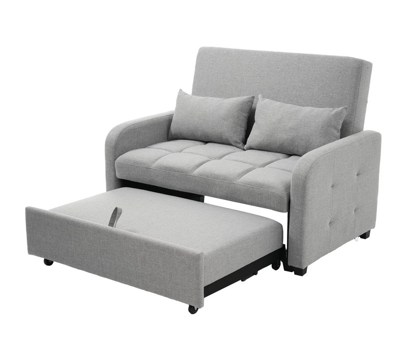 Canapé Convertible 2 Places,canapé-lit Pliant Multifonctionnel,gris Antique,127 X 75 X 94 Cm