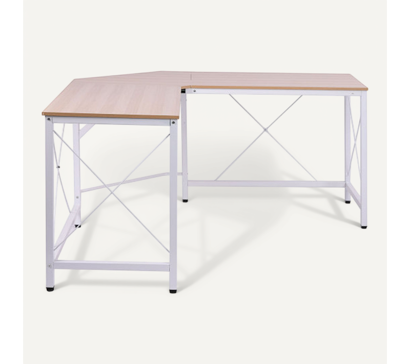 Bureau D'angle En L Pour Bureau à Domicile Et Bureau, Chêne, 150x150x76 Cm