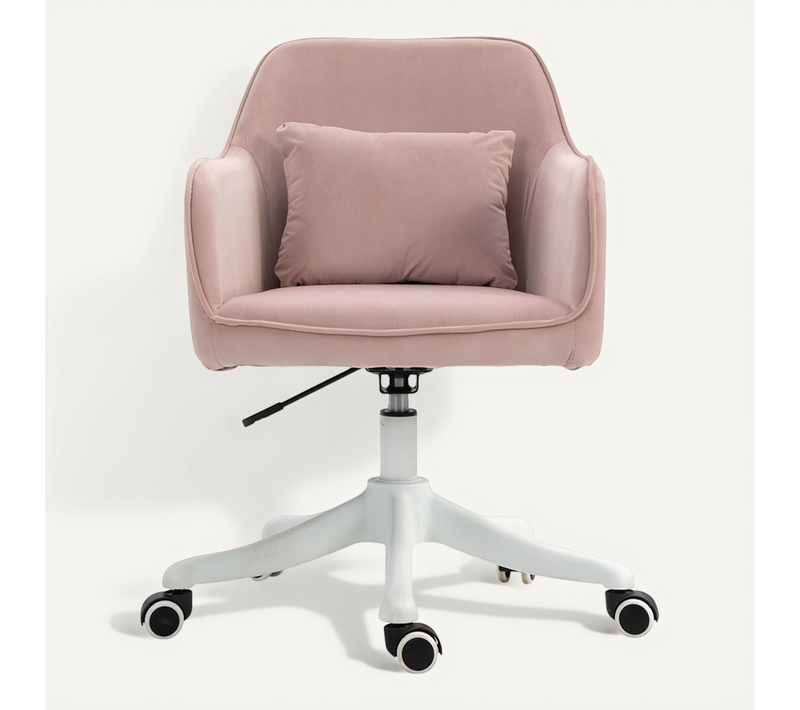 Fauteuil De Bureau Rose 57×70×86 Cm, Velours