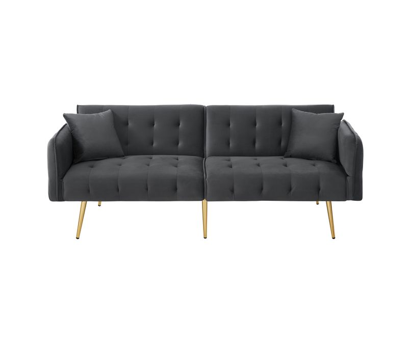 Canapé Deux Places Moderne 178x82x70cm, Dossier Réglable, Accoudoirs Multi-réglables, Gris Antique