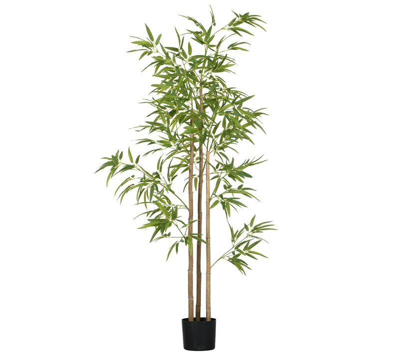 Plante Artificielle Bambou 180 Cm Avec 830 Feuilles, Décorative Pour Intérieur