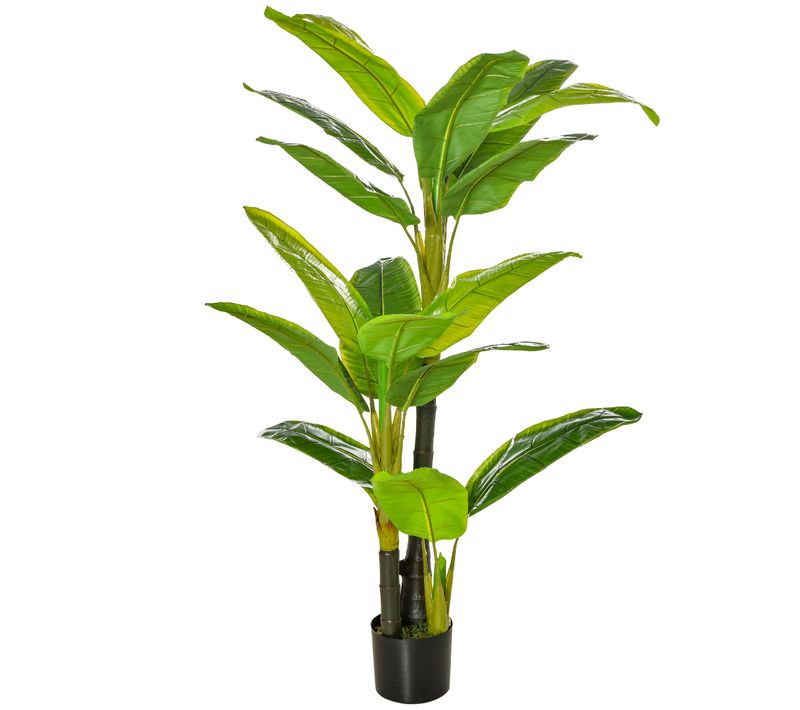 Plante Artificielle, Bananier Artificiel 150 Cm Avec Pot Pour Intérieur Et Extérieur