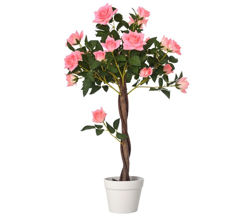 Plante De Camélia Fleur Artificielle 90 Cm, Décorative Pour Intérieur Et Bureau