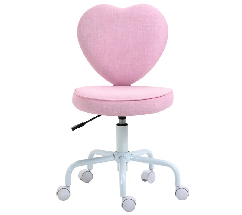 Chaise De Bureau Pivotante Ergonomique, Design Compact Moderne, Polyester Confortable - Beige