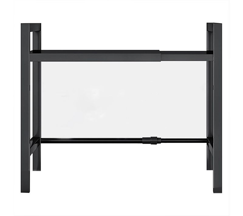 Étagère De Cuisine Extensible 40–64 Cm – Support Micro-ondes Avec 6 Crochets