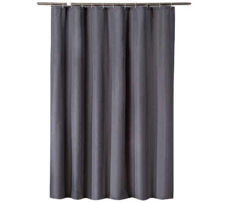 Rideau De Douche Imperméable En Polyester Gris Foncé 100x220 Cm – Avec Crochets