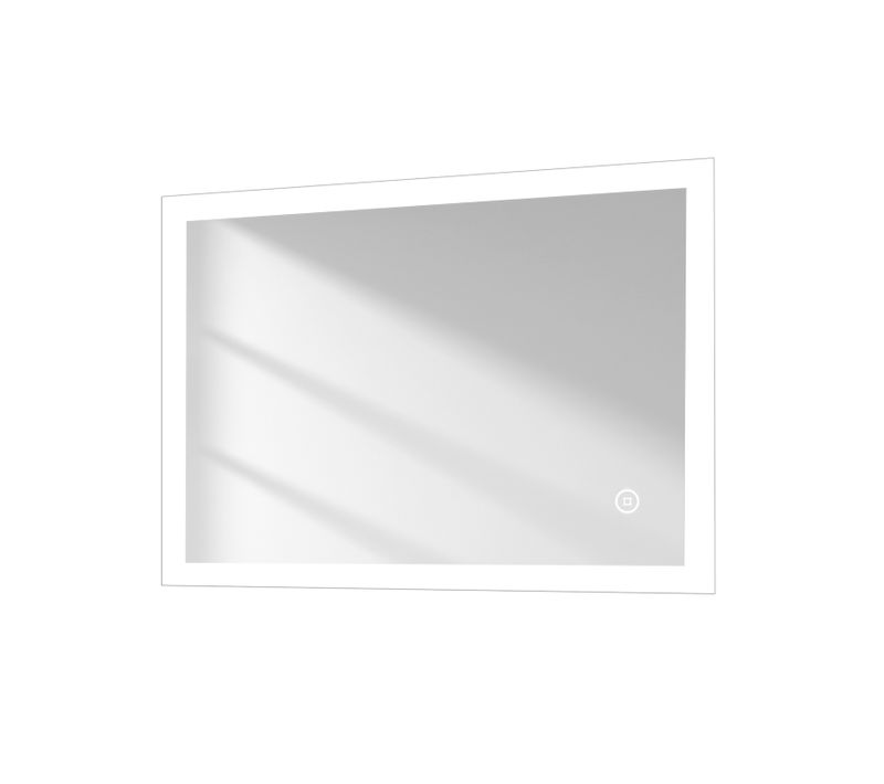 Miroir Lumineux Salle De Bain 50x70cm Tactile Lumière Blanche Froide Carré