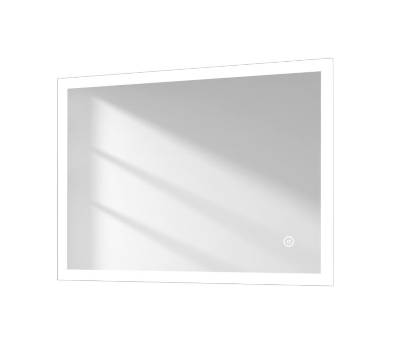 Miroir Lumineux Salle De Bain 60x80cm Tactile Lumière Blanche Froide Carré