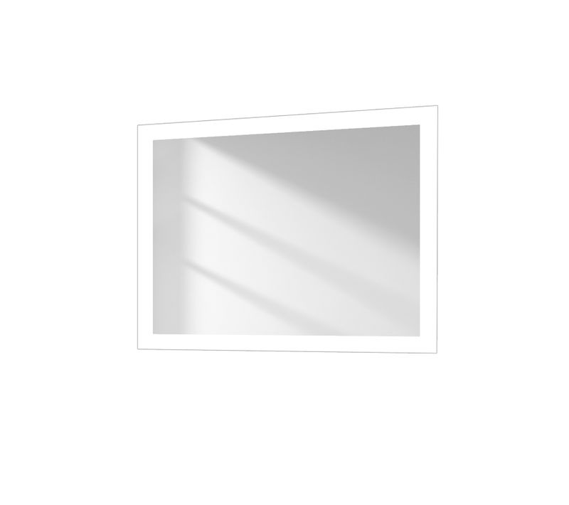 Miroir Lumineux Salle De Bain 45x60cm Anti-buée Double Éclairage Froide Chaude Bouton