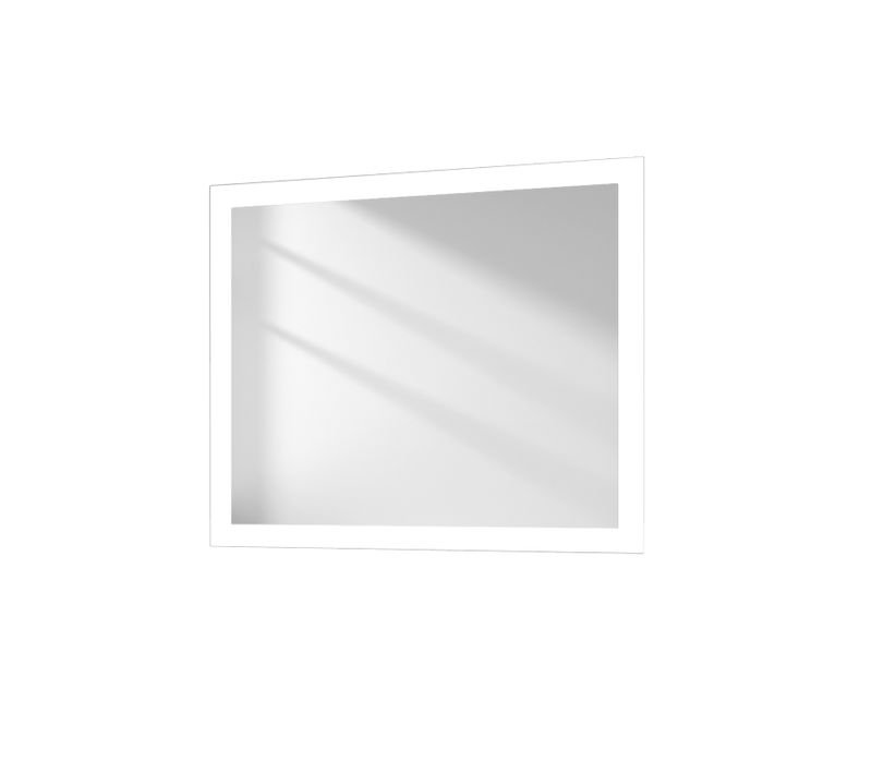 Miroir Lumineux Salle De Bain 50x60cm Anti-buée Double Éclairage Froide Chaude Bouton