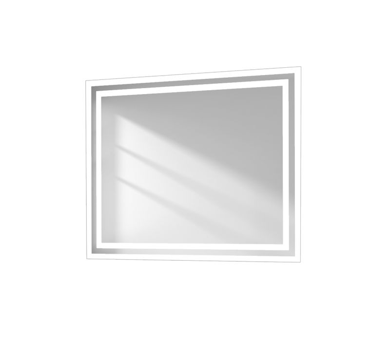 Miroir Pour Salle De Bain 50x60cm Anti-buée Double Éclairage Froide Chaude Bouton