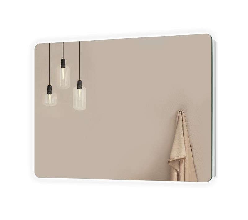 Miroir LED Salle De Bain 60x80cm Lumière Blanche Froide Vertical Et Horizontal