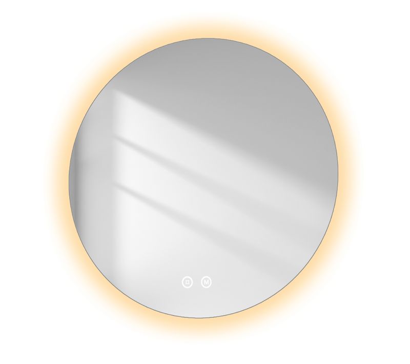 Miroir Lumineux Salle De Bain Rond 80cm Tactile Fonction Mémoire Lumière Réglable 3 Couleurs