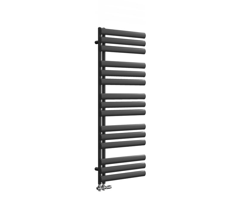 Sèche-serviette Eau Chaude Raccord Latéral Radiateur Sèche-serviettes Anthracite 143x40cm 510w