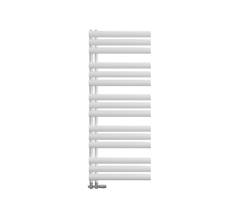 Sèche Serviette Eau Chaude Raccord Latéral Radiateur Sèche Serviettes Blanc 143x40 Cm 484w