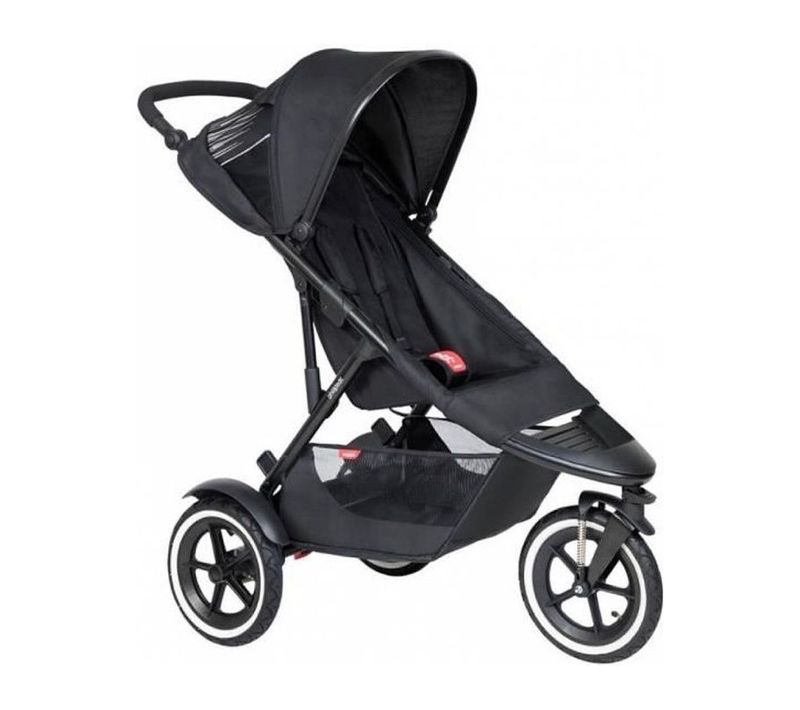 Poussette Sport Noire  Poussette Tout Terrain Avec Pneus De 12 Pouces