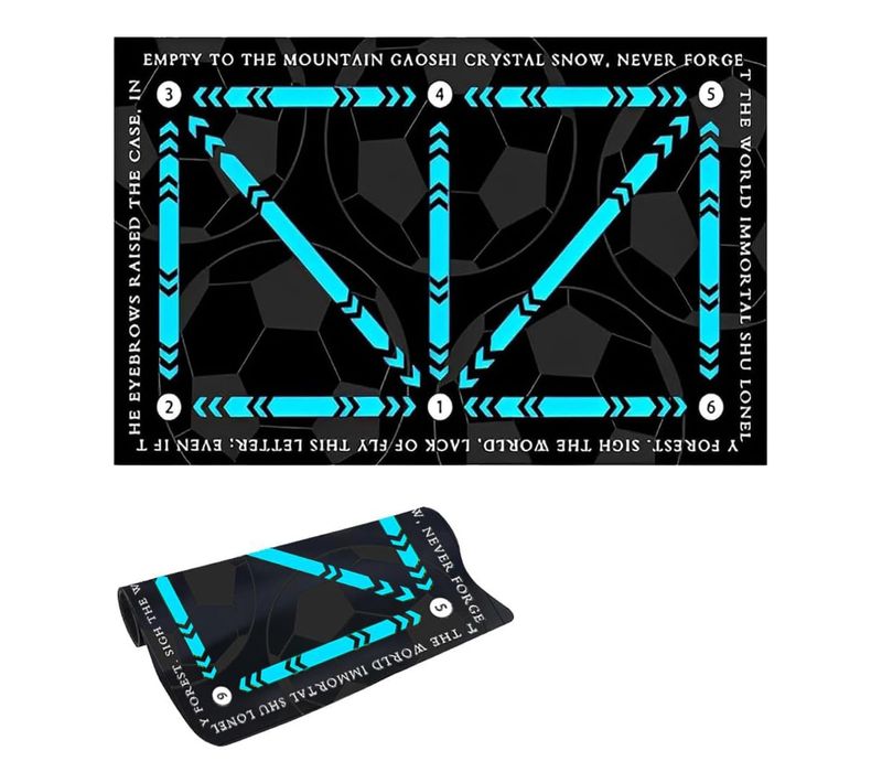 Tapis De Sol 90x60cm, Tapis D’entraînement De Football, En Pvc, Sport, Noir