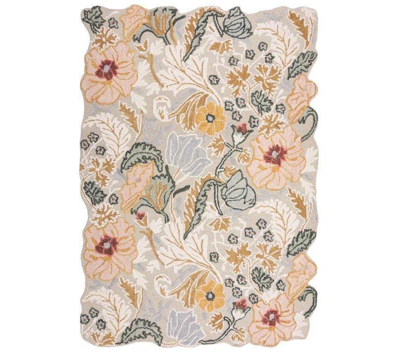 Tapis Pure Laine Floral Zinnia 120x170 Cm