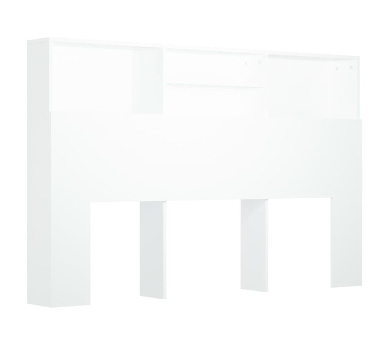 Tête De Lit Armoire De Tête De Lit - Blanc 160x19x103,5 Cm