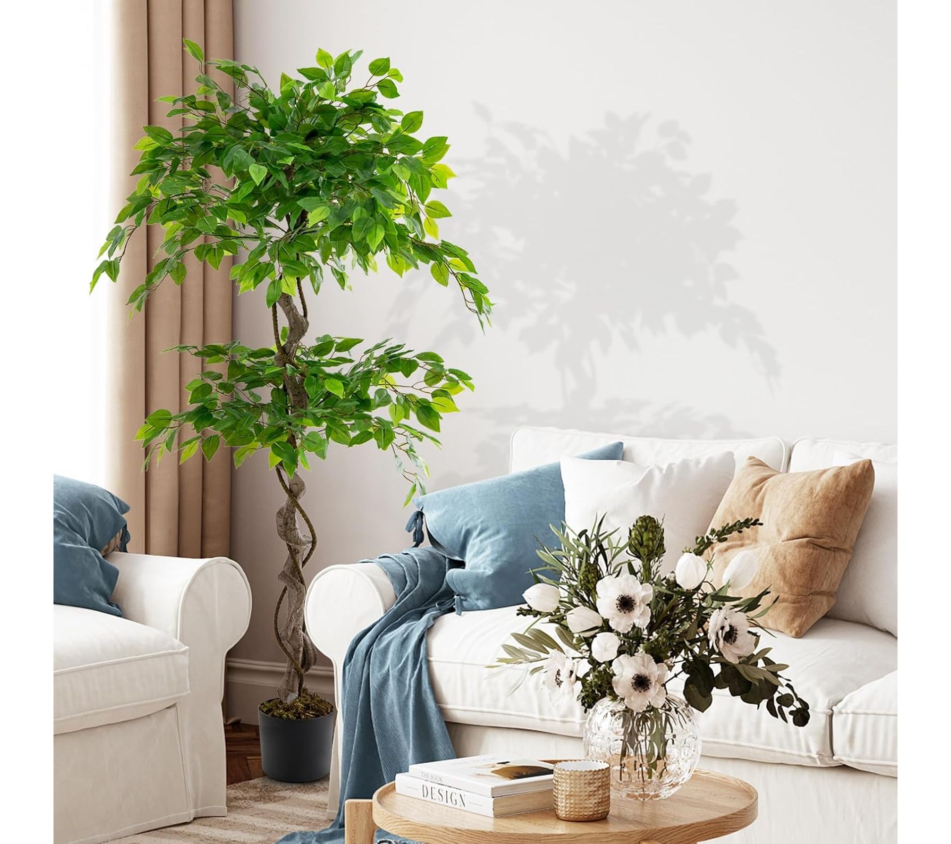2 Pièces Plantes Grasses Artificielles En Pot Ciment - Fausses Plantes Déco Intérieur Pour Bureau, Salon, Chambre