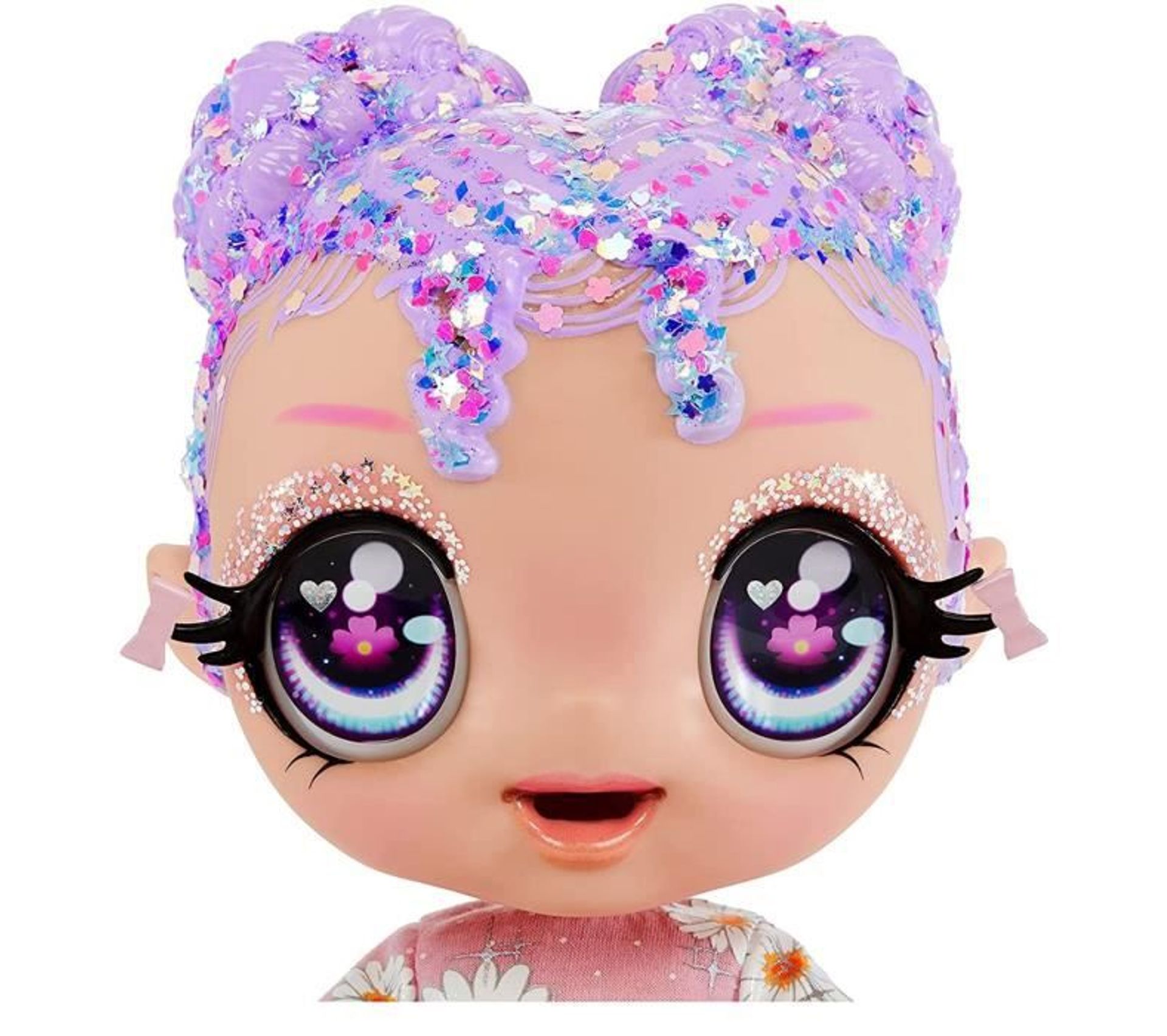 MGA'S Glitter Babyz - MARINA FINLEY - Poupée avec 3 changements de couleurs magiques avec de l'eau glacée, des cheveux roses pailletés, 1 tenue mentionnant 1 sirène, couche, biberon & tétine MGA'S Glitter Babyz - MARINA FINLEY - Poupée avec 3 changements de couleurs magiques avec de l'eau glacée, des cheveux roses pailletés, 1 tenue mentionnant 1 sirène, couche, biberon & tétine