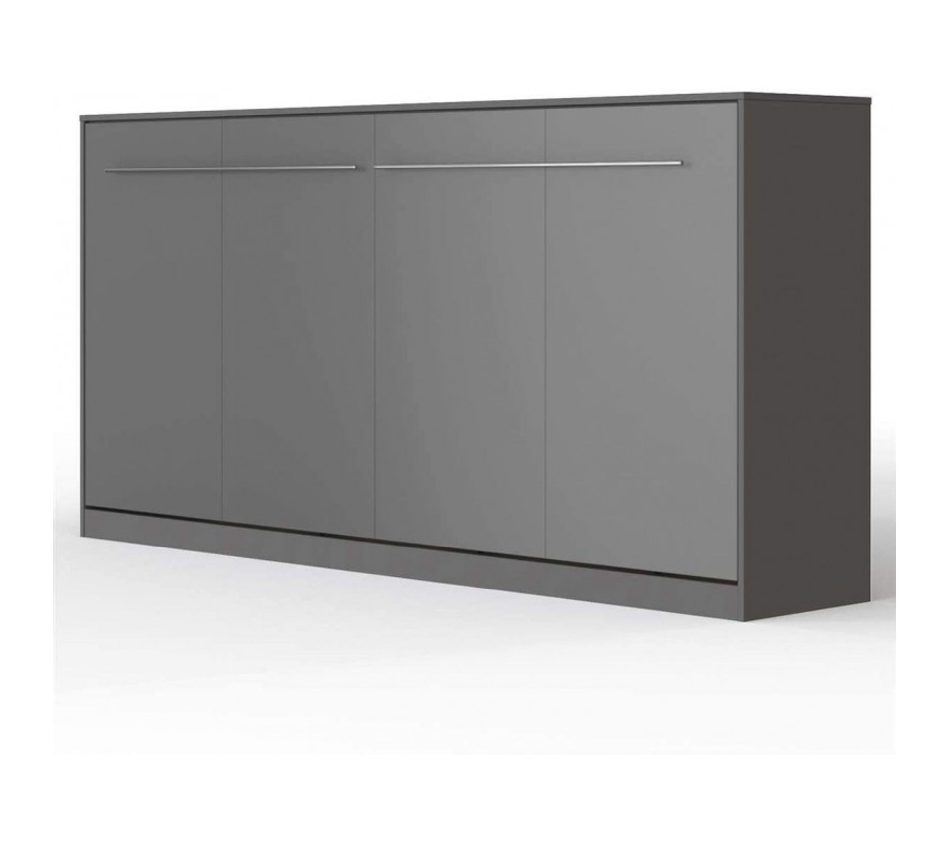 Armoire Lit Escamotable 90x200 cm Horizontal Supérieur Mural Matelas