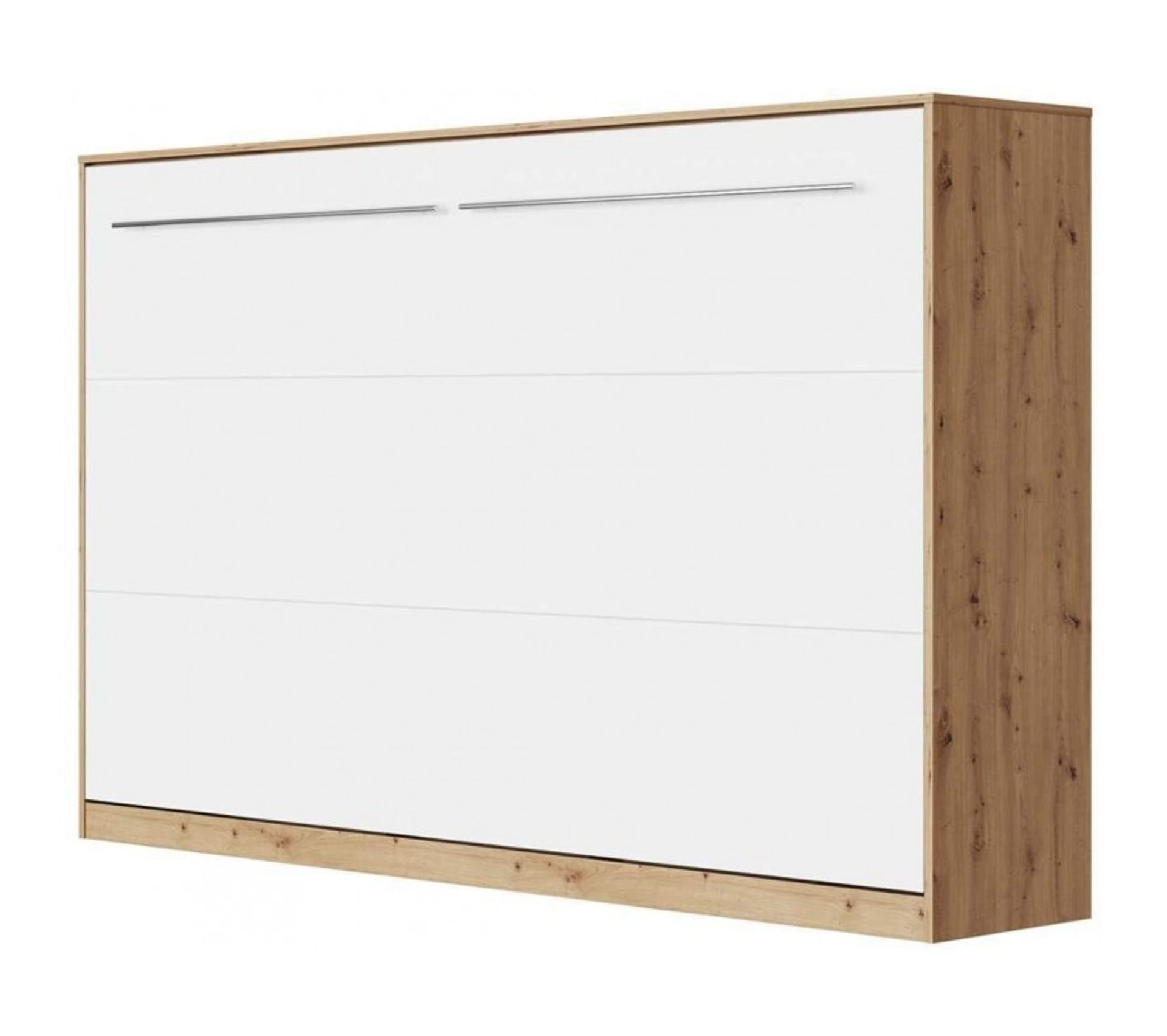 Armoire Lit Escamotable 120x200 cm Horizontal Supérieur Mural Matelas