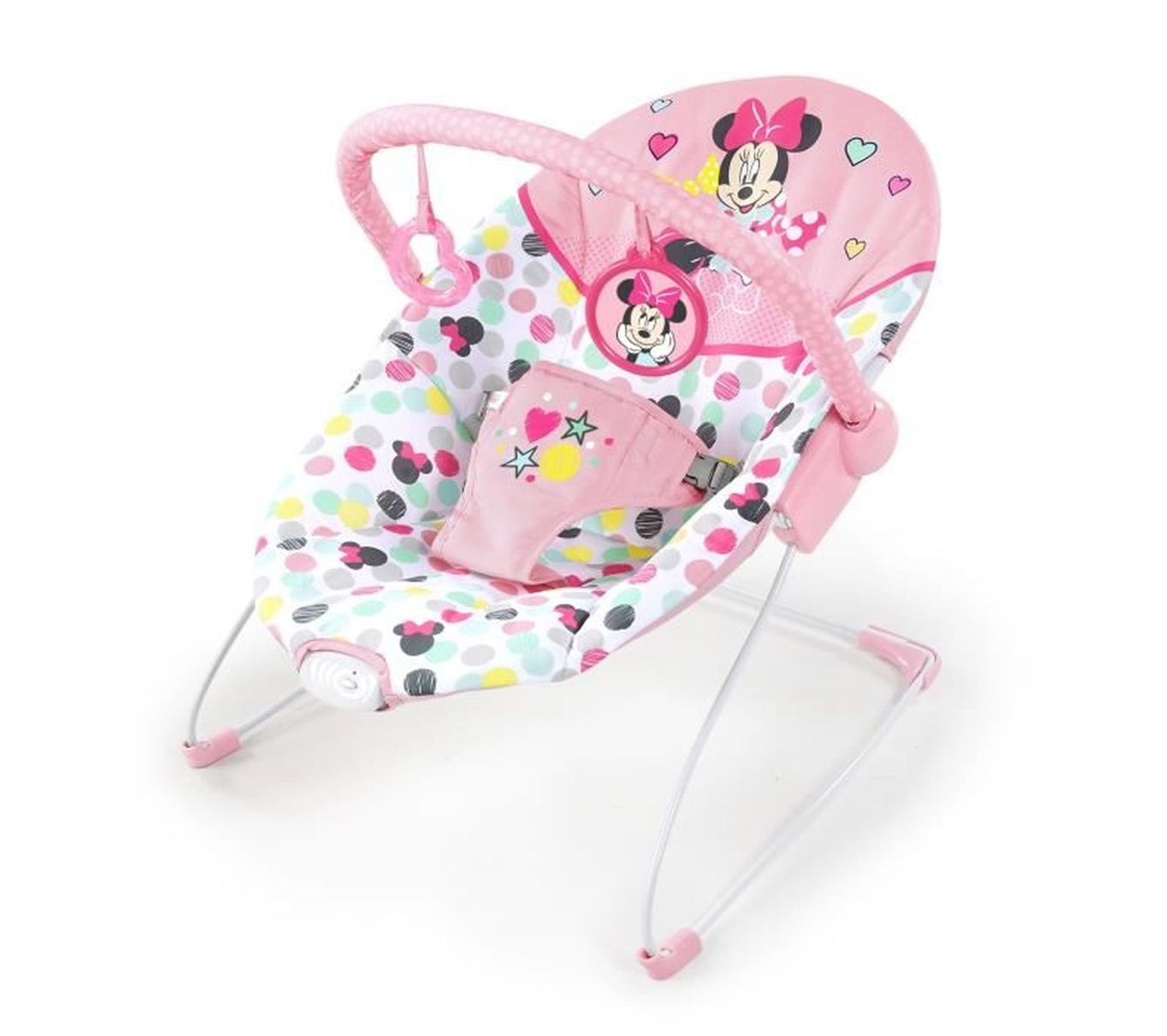 Transat Disney Baby Minnie Spotty Dotty Avec Vibrations Et Arche De Jeux Transat Bebe But