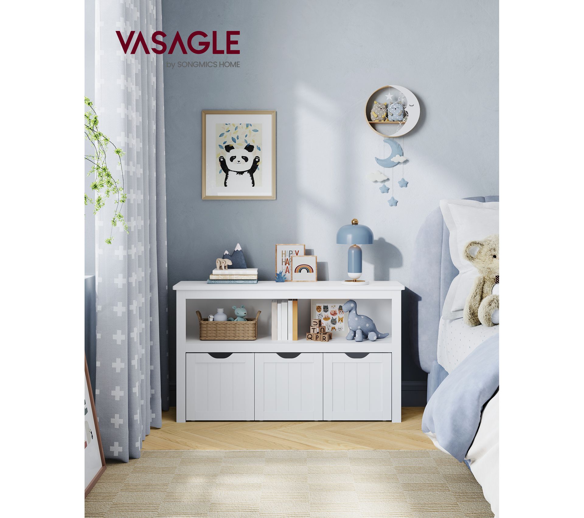 Coffret Baby Shower Avec 5 Cintres - Panier Rangement Nursery, Bois, Pour Fête Ou Quotidien