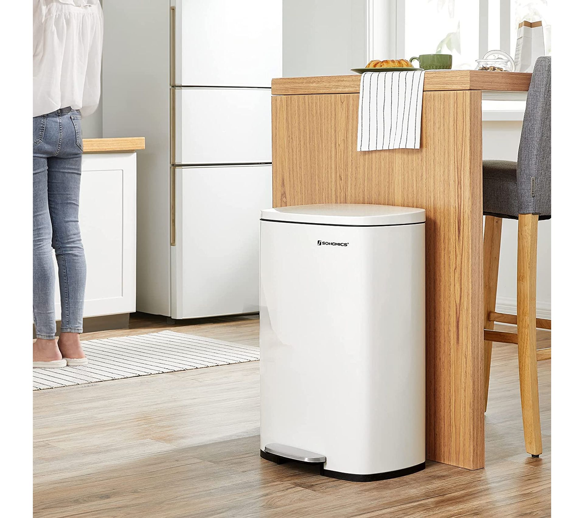 Poubelle De Cuisine 50L P dale Avec Seau Int rieur En Plastique 
