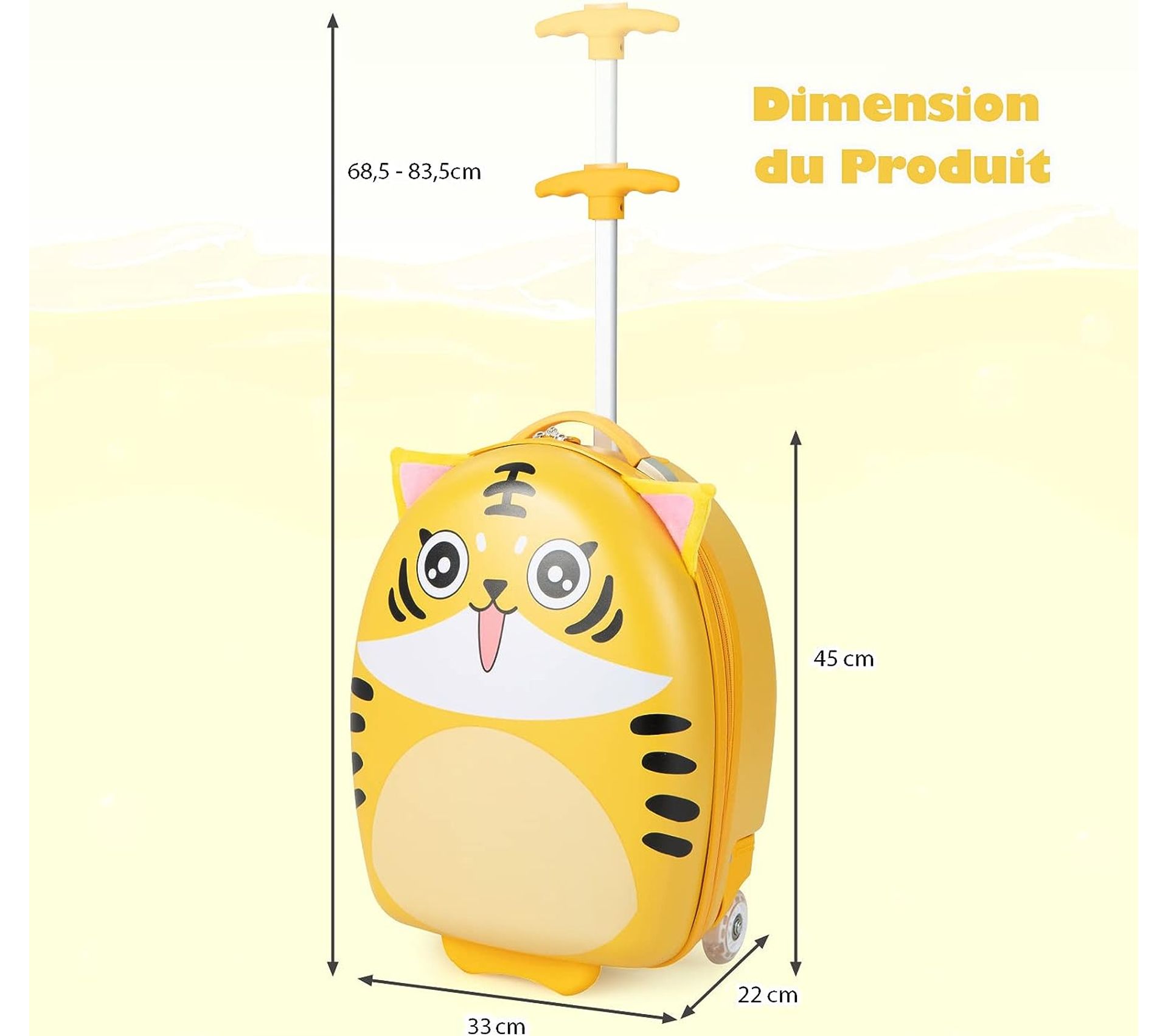 Valise Cabine Enfant à Roulettes Frozen – 43x29x14 Cm, Parfaite Pour Voyage & École