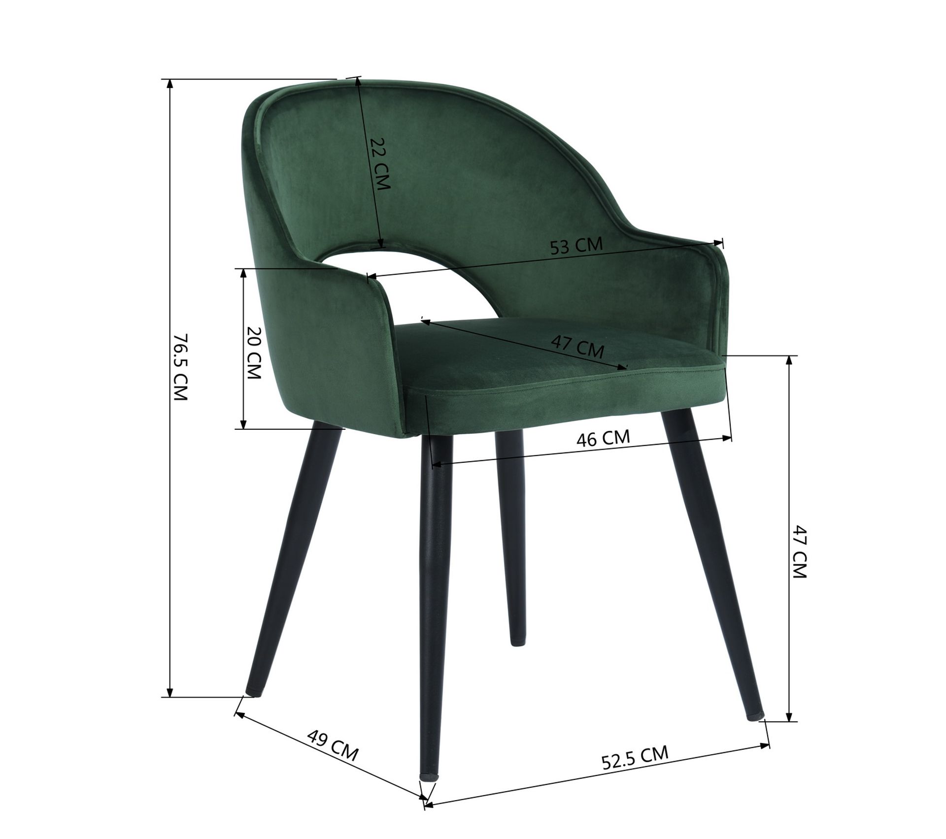 Chaise Vert Velours Pieds Métal Noirs (lot De 2) - Chaise BUT