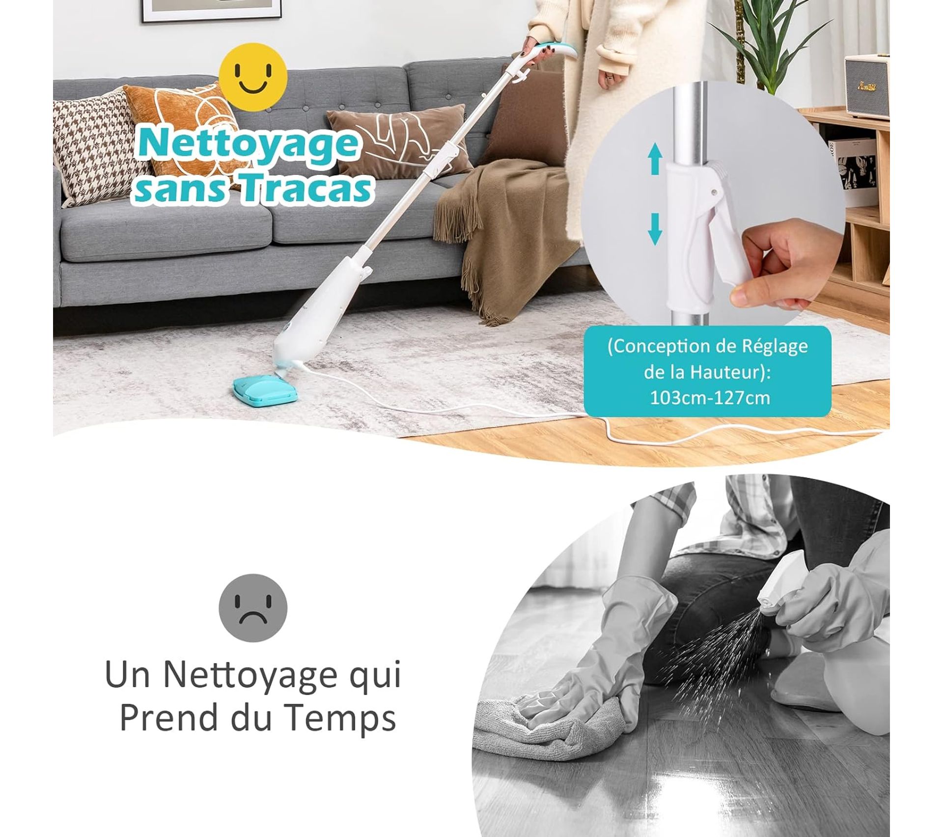 Balai Nettoyeur Avec Réservoir – Neuf (sans Emballage) – Pour Sols Intérieurs