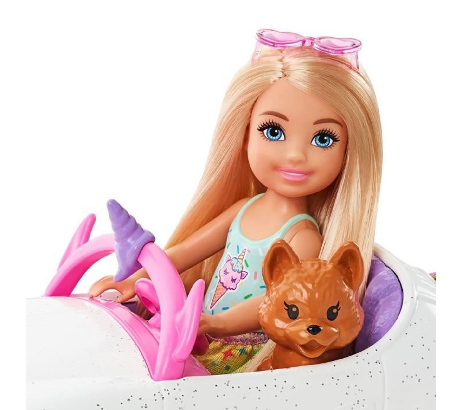 Barbie Chelsea Et Sa D capotable Licorne Et Arc en ciel Avec 