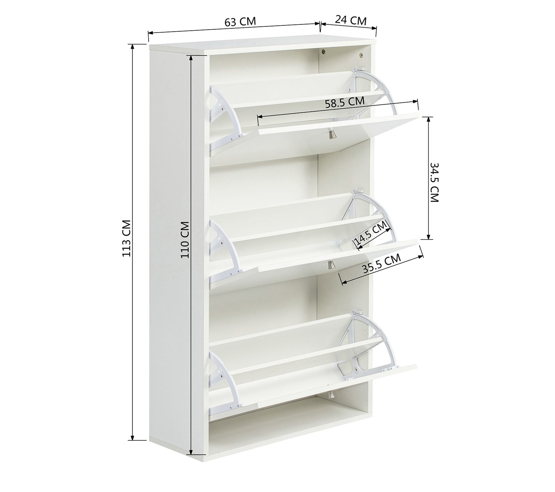 Meuble de Rangement a Chaussure 18 PairesArmoire Etagere Grande