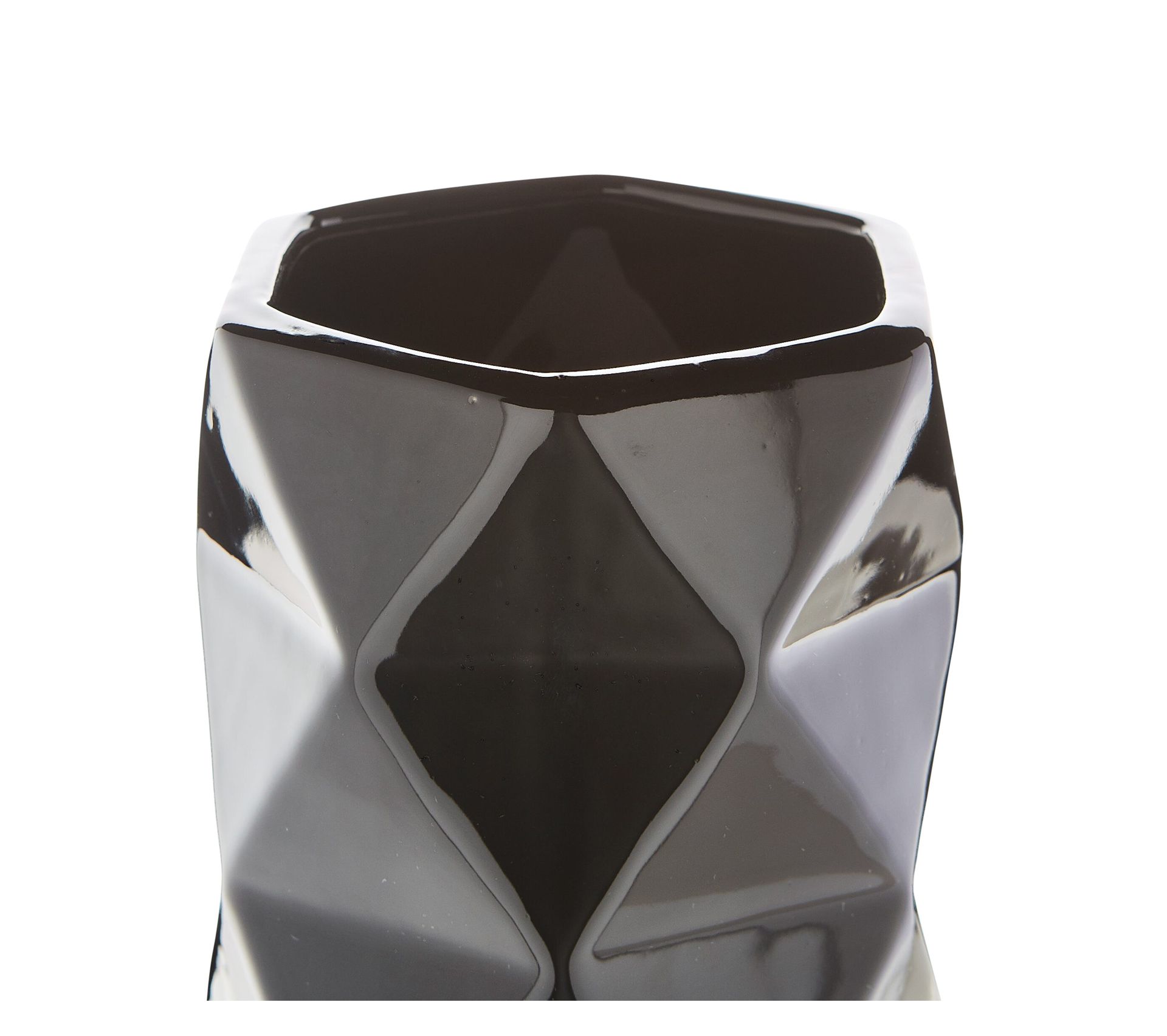 Vase H. 30 cm FACETTES Noir Vase BUT