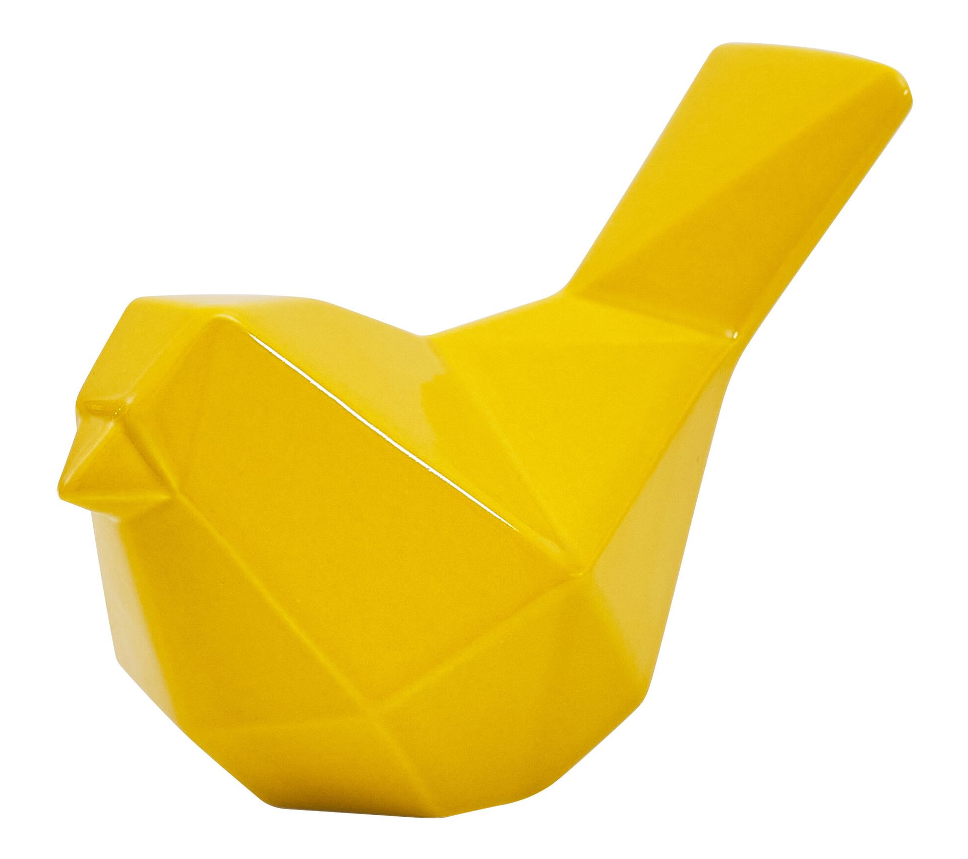 Oiseaux Origami H 6 5 Cm Bleu Jaune Dore Bois Statue Objet A Poser But