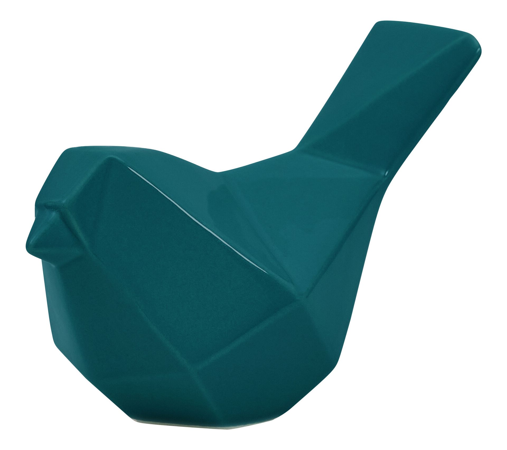 Oiseaux Origami H 6 5 Cm Bleu Jaune Dore Bois Statue Objet A Poser But