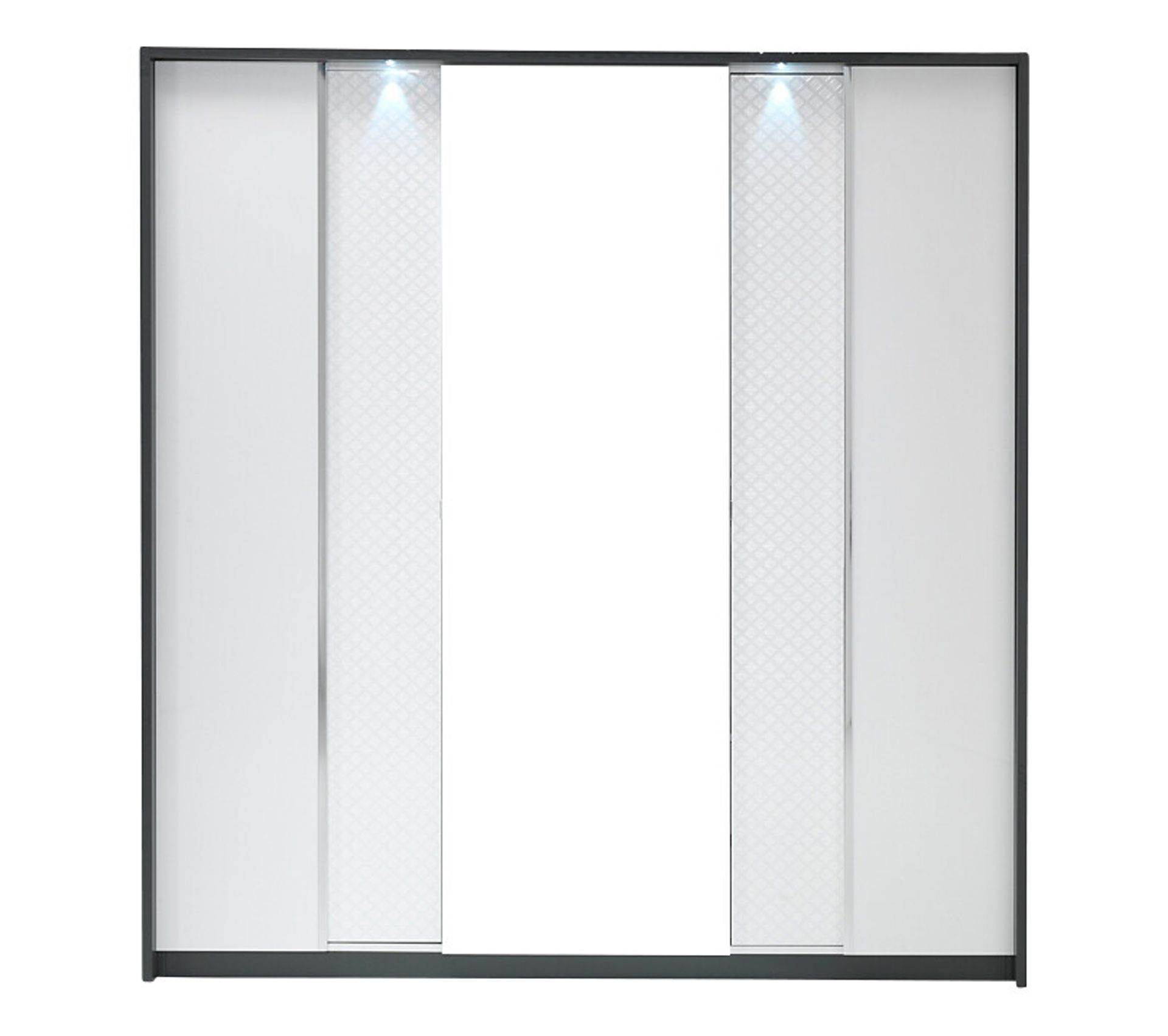 Armoire 3 portes L.200 cm URBINO gris/blanc Armoire BUT