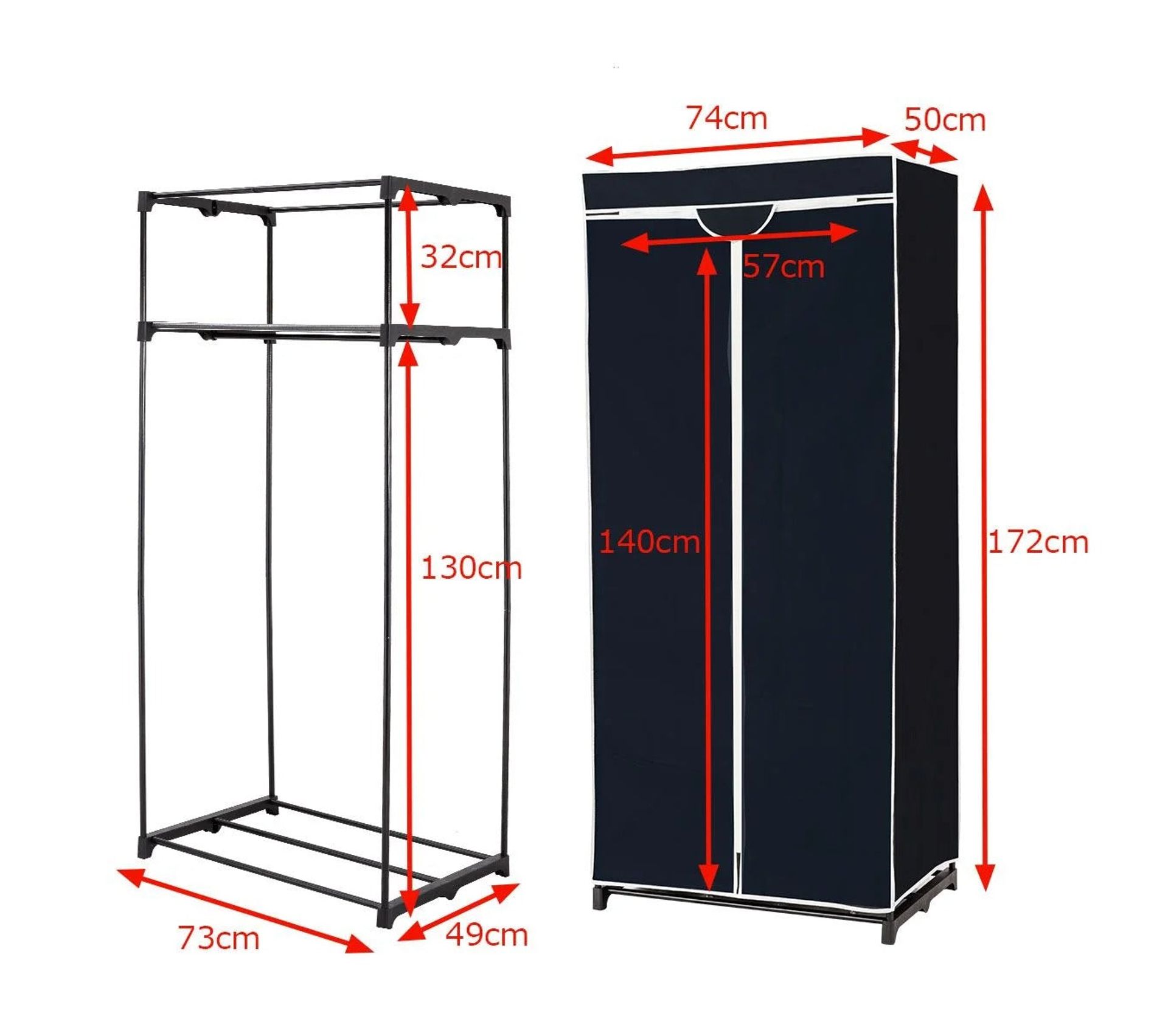 Armoire Penderie En Nontissé Rangement De Vêtement Placard De
