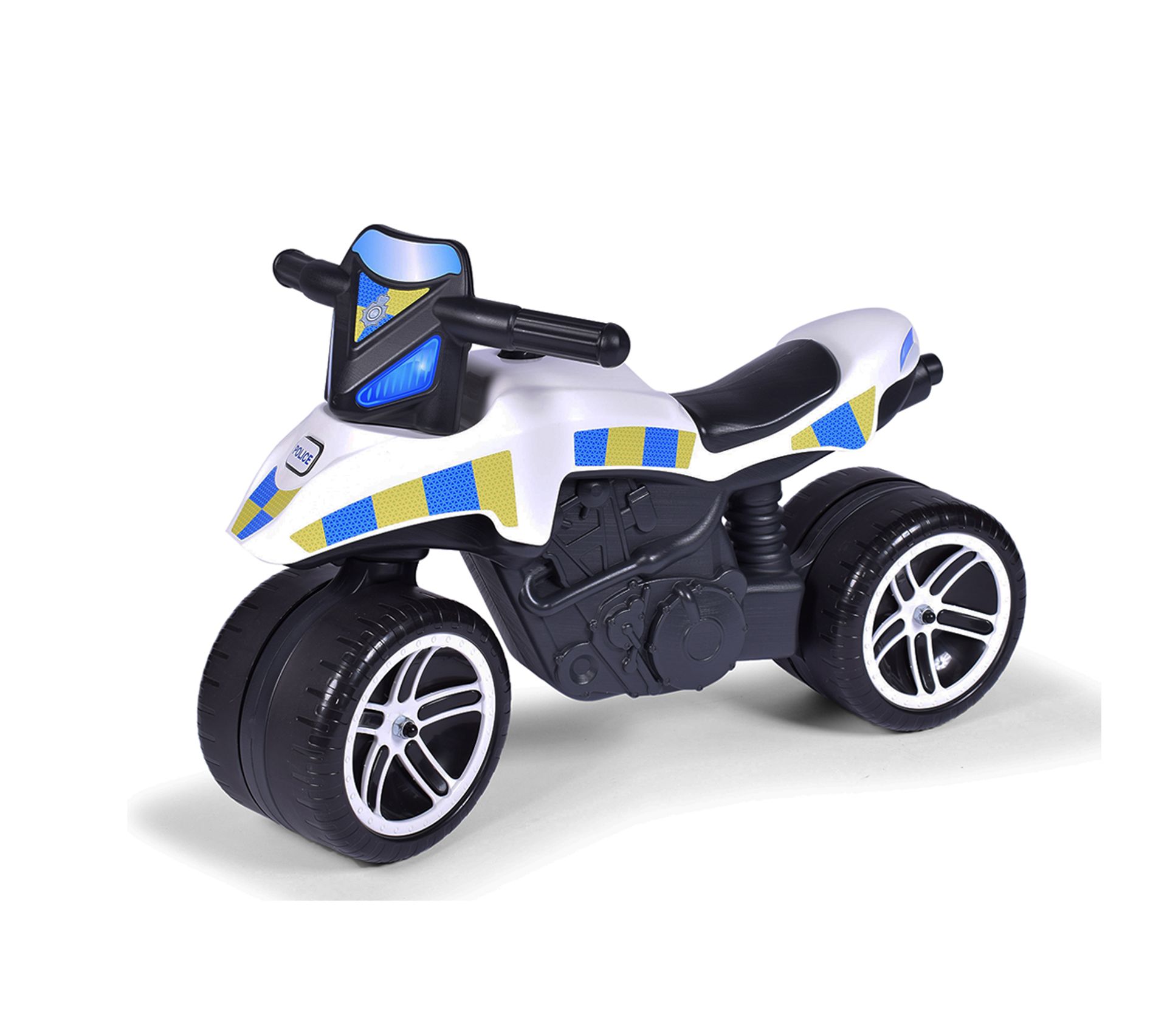 Porteur Moto Police Blanc Et Bleu Porteur Bebe Chariot Bebe But